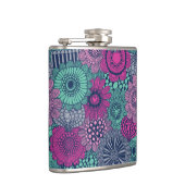 Stilvolles helles Muster der herrlichen Blumen Flachmann (Rechts)