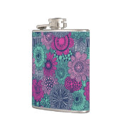 Stilvolles helles Muster der herrlichen Blumen Flachmann (Links)