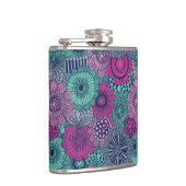 Stilvolles helles Muster der herrlichen Blumen Flachmann (Rechts)