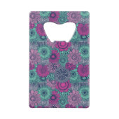 Stilvolles helles Muster der herrlichen Blumen Geldbeutel Flaschenöffner (Rückseite)