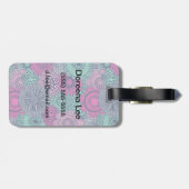 Stilvolles helles Muster der herrlichen Blumen Gepäckanhänger (Rückseite horizontal)