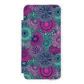 Stilvolles helles Muster der herrlichen Blumen Incipio iPhone Geldbeutel-Hülle (Folio Vorderseite)