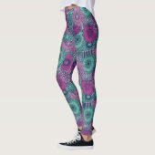 Stilvolles helles Muster der herrlichen Blumen Leggings (Links)