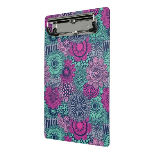 Stilvolles helles Muster der herrlichen Blumen Mini Klemmbrett (Gewinkelt2)