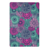 Stilvolles helles Muster der herrlichen Blumen Mini Klemmbrett (Rückseite)