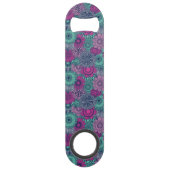 Stilvolles helles Muster der herrlichen Blumen Speed Flaschenöffner (Vorderseite)