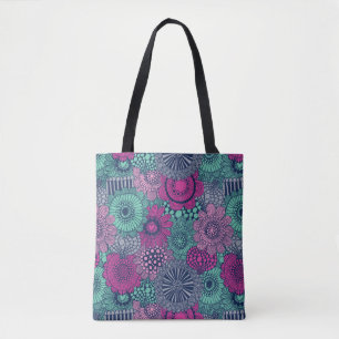 Stilvolles helles Muster der herrlichen Blumen Tasche