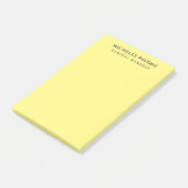 Stilvolles hellgelbes einfaches schlichtes profess post-it klebezettel (angewinkelt)
