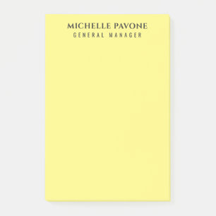 Stilvolles hellgelbes einfaches schlichtes profess post-it klebezettel