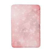 Stilvolles, hellrosa Blush Sparkle Badematte (Vorderseite Vertikal)