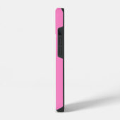 Stilvolles hellrosa Monogramm iPhone Hülle (Linke Seite)