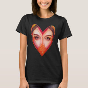 Stilvolles Herz mit schönen Augen - Valentinin's D T-Shirt