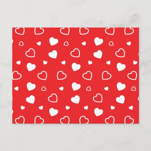 Stilvolles Herzmuster 4 Feiertagspostkarte (Vorderseite)