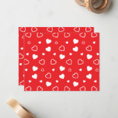 Stilvolles Herzmuster 4 Mitteilungskarte (Vorderseite/Rückseite Beispiel)