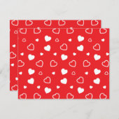 Stilvolles Herzmuster 4 Mitteilungskarte (Vorne/Hinten)