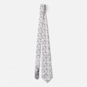 Stilvolles Hirsch Grau Winter Botanisches Muster Krawatte (Rückseite)