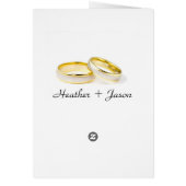 Stilvolles Hochzeits-Menü (Hinten)