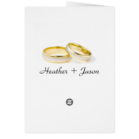 Stilvolles Hochzeits-Menü (Hinten)