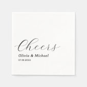 Stilvolles Hochzeitsessen für Proben nach Maß Serviette (Vorderseite)