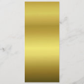 Stilvolles Hochzeitsprogramm für Gold und Elfenbei Programm (Rückseite)