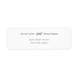 Stilvolles Hochzeitstil-Schwarz-weiße Rücksendeadr