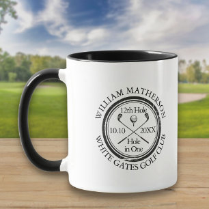 Stilvolles Hole-in-One personalisiertes Golf Tasse