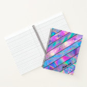 Stilvolles Holograf-Blau-Rosa Notizblock (Innenseite)