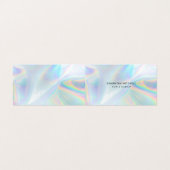 Stilvolles Holographic Beautician Makeup Visitenkarten (Außenseite Aufgefaltet)