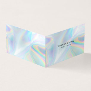 Stilvolles Holographic Beautician Makeup Visitenkarten