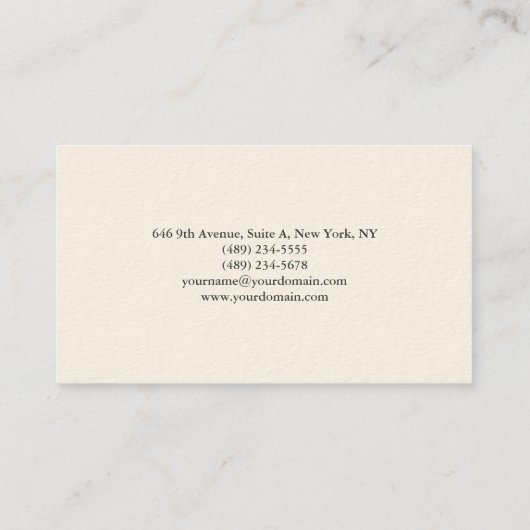 Stilvolles Holzdesign Beruflich Grau Weiß Moderne Visitenkarte (Rückseite)