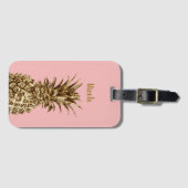 Stilvolles hübsches girly Gold u. Gepäckanhänger (Vorderseite (Horizontal))