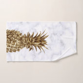 Stilvolles hübsches girly Gold u. weiße Badhandtuch Set (Handtuch)