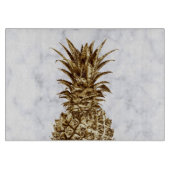 Stilvolles hübsches girly Gold u. weiße Schneidebrett (Vorderseite)