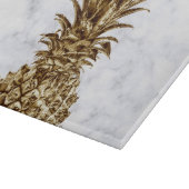 Stilvolles hübsches girly Gold u. weiße Schneidebrett (Ecke)