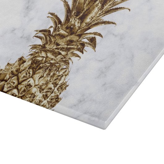 Stilvolles hübsches girly Gold u. weiße Schneidebrett (Ecke)