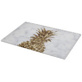 Stilvolles hübsches girly Gold u. weiße Schneidebrett (Ecke)