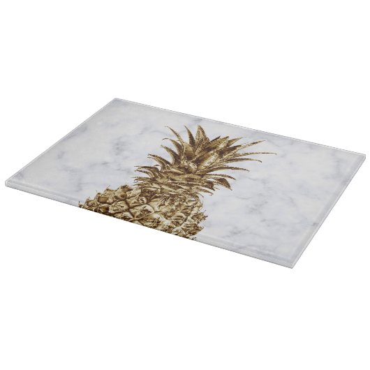 Stilvolles hübsches girly Gold u. weiße Schneidebrett (Ecke)