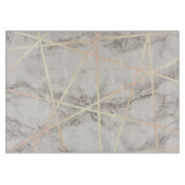 Stilvolles hübsches Küken-Rosengold u. weißer Schneidebrett (Vorderseite)