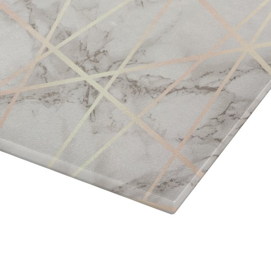 Stilvolles hübsches Küken-Rosengold u. weißer Schneidebrett (Ecke)