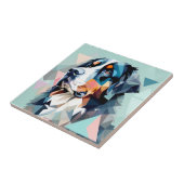 Stilvolles Hundportrait bernese Fliese (Seite)