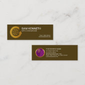 Stilvolles Imitat-Goldrunder globaler Mini Visitenkarte (Vorne/Hinten)