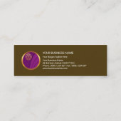 Stilvolles Imitat-Goldrunder globaler Mini Visitenkarte (Rückseite)