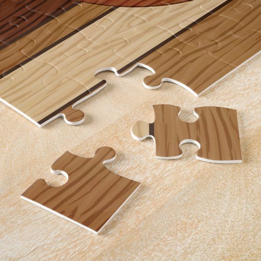 Stilvolles Imitat-hölzernes Stier-Tierkreis-Symbol Puzzle (Seite)