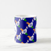 Stilvolles INDIA gesegnetes Nation Monogram-Gesche Kaffeetasse (Mittel)