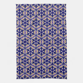 Stilvolles Indigo-spanisches Geschirrtuch