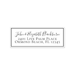 Stilvolles individuelles personalisiertes Rücksend Gummistempel