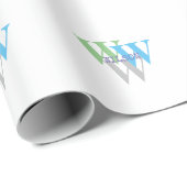 stilvolles INTIAL name monogramm minimal Geschenkpapier (Rolleneckpunkt)