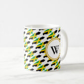 Stilvolles JAMAICA gesegnetes Nation Monogram-Gesc Kaffeetasse (VorderseiteRechts)