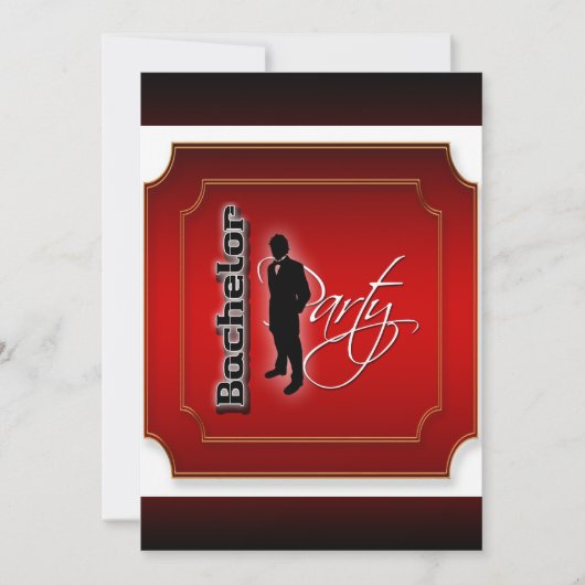 Stilvolles Junggeselle-Party personalisieren Einladung (Vorderseite)