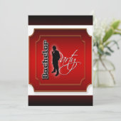 Stilvolles Junggeselle-Party personalisieren Einladung (Stehend Vorderseite)